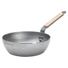 de Buyer 畢耶 原礦蜂蠟櫸木柄系列 單柄深煎炒鍋 5714.24 2.5L, 24cm, 1個