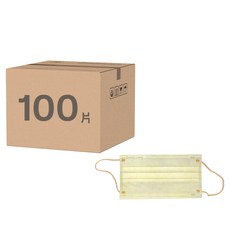 SH 上好生醫 醫療防護口罩 未滅菌 17.5 x 9.5cm, 馬爾地夫 黃色, 50片, 2盒