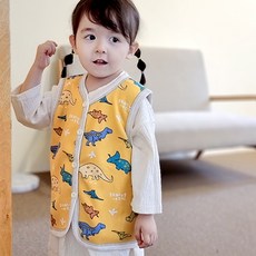 Woojooi 孩童圖案印花刷絨背心