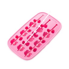 siliconezone 施理康 Hello Kitty 冰棒模具 製冰盒 SZ14KS12012AA, 粉紅色, 1個