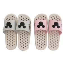 迪士尼生活粉彩浴鞋粉色+灰色套組, 1套
