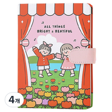 OON 팝업 슬림 캐릭터 다이어리, A타입, 4개