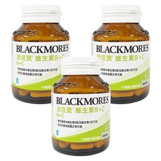 BLACKMORES 澳佳寶 維生素B+C 補充膳食中維生素B群及維生素C的不足, 60錠, 3罐