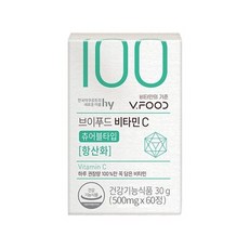 Vfood 維他命C咀嚼錠 500mg, 60顆, 1罐