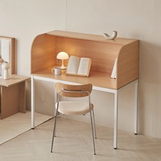 장인가구 토모 1인용 독서실 책상 철제형 1200 방문설치, 우드내추럴