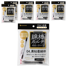 SANYO 山洋 黏著棉花棒 黑色, 50個裝, 6個