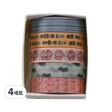 데일리네스트 깔끔한 마스킹테이프 세트, 타입 6, 4세트