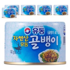유동 자연산 골뱅이 통조림, 140g, 6세트