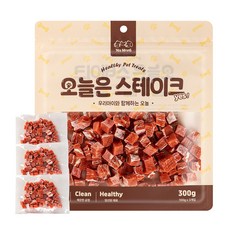 예스몽 오늘은 스테이크 강아지 간식, 연어 큐브, 300g, 1개