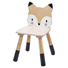 tender leaf 童話森林 幼兒椅, 動動狐 白色 + 木頭色, 1個