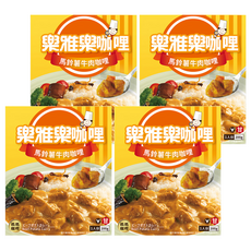 樂雅樂 馬鈴薯牛肉咖哩 200g 經典日式風味, 4盒