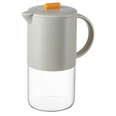 PINMOO 品沐 澄夏玻璃冷水壺, 1個, 1500ml, 暖灰白