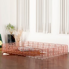 Purmi 分離型寵物柵欄 24入, 獨立粉紅色