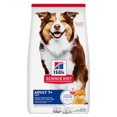 Hill's 希爾思 SCIENCE DIET 成犬 7歲以上 乾飼料, 雞肉 + 大麥與米特調食譜, 12kg, 1袋
