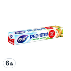 妙潔 PE保鮮膜 小碗盤專用, 30m, 6盒