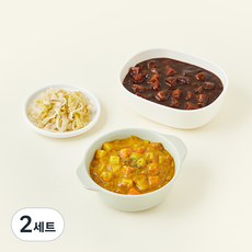 킨더가든 우리아이 반찬꾸러미B 한우 야채카레 130g + 짜장 130g + 우리아이 백김치볶음 80g 세트, 2세트