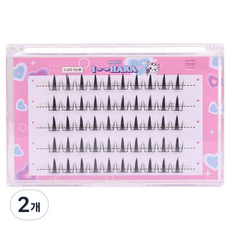 IHara 橫向5排 免膠水 Luna Lash 假睫毛, 2個, 黑色