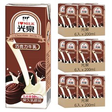 光泉 巧克力牛乳, 200ml, 18入