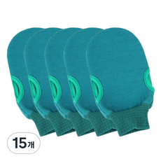 여비홈 저자극 때수건 때장갑 때타올, 그린, 15개, 1개입
