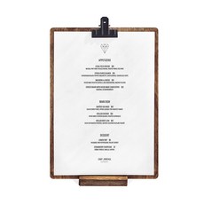 雜貨工匠所 文件板專案 英格蘭木質文件板 菜單板 A4 + 底座套組, 1套