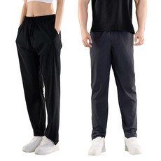 Camel 涼感夏季彈性直筒運動褲 2件組