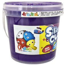 Q-doh 有機矽膠黏土 歡樂柔軟量量桶, 1KG, 3歲以上適用, 紫色, 1個