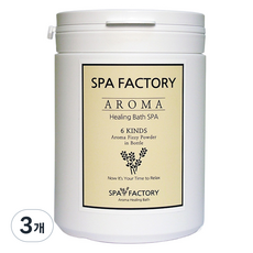 스파팩토리 아로마 입욕제 레몬, 600g, 3개
