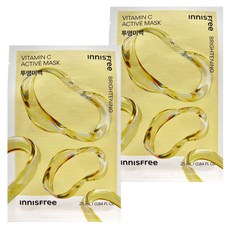 INNISFREE 台灣公司貨 維他命C高效活性面膜, 1片, 2包