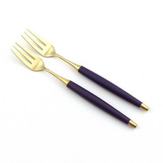 보겐 국내생산 르비앙 골드 커트러리 티포크, 바이올렛, 2개