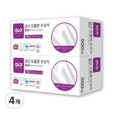 QLO 도톰한 위생백 중형 25cm x 35cm 500p, 중(M), 4개
