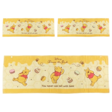 MARUSHIN 丸真 長毛巾，40x110cm，100%棉, POOH, 3條