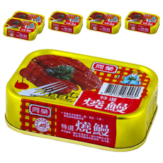 同榮 特選燒鰻罐頭, 鰻魚膠質含量高, 紅燒製作最可口, 100g, 6罐