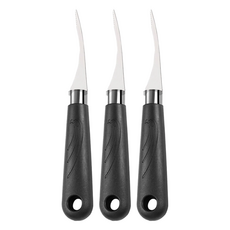 名仕 超犀利不鏽鋼蝦線刀, 銀色 + 黑色, 3支