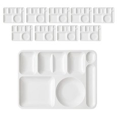 LOHJA 4小格美耐皿餐盤 10入, 乳霜