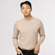 lxt 男士柔軟100%羊毛半高領針織毛衣