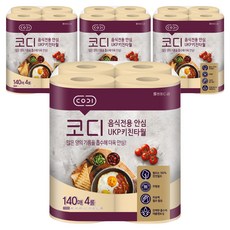 CODI UKP紙漿捲筒式食品專用廚房紙巾, 140張, 16捲