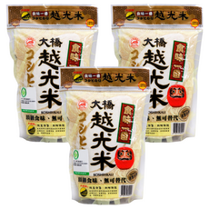 大橋牌 越光米 臺灣越光米專業品牌 日本原種在臺灣栽培, 1.5kg, 3包, 頂級