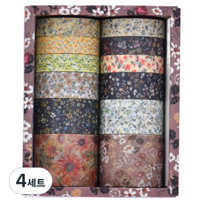 微笑的花紙膠帶組 12種組, style1, 4套