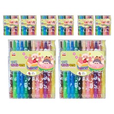 영아트 여아용 뱅글뱅글 색연필 2p, 12색, 4세트