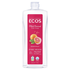 ECOS 天然環保溫和洗碗精 沁心葡萄柚 植物萃取 不刺激 洗碗不殘留, 739ml, 1瓶