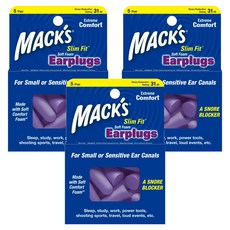 Macks 소프트폼 이어플러그 슬림핏, 3개, 5쌍
