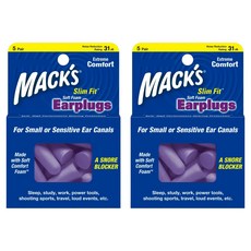 Macks 소프트폼 이어플러그 슬림핏, 2개, 5쌍