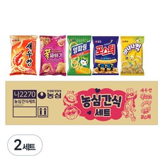 NONGSHIM 農心 零食組合, 蝦條 90g x 3包 + 蜂蜜麻花 90g x 3包 + 洋蔥圈 84g x 2包 + 薯條餅乾 84g x 2包 + 香蕉脆條 75g x 2包, 2套