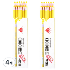 보성아이엔디 다이아몬드 유리용 색연필 황색 12p, 1색, 4개