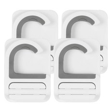 U-mop U型拖把掛勾 塑膠 台灣製造, 4個, 白色