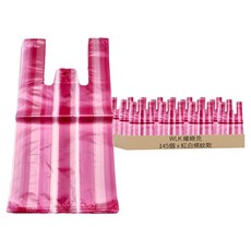 WLK維綠克 環保手提背心袋 紅白條紋款, 1包