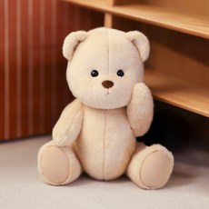 Teddy Tales Lena Bear 短毛娃娃 M + 購物袋, 30cm, 1個, 奶茶色