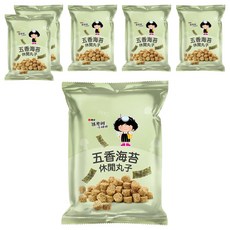 維力 張君雅小妹妹 休閒丸子 五香海苔, 80g, 6包