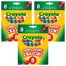 Crayola 繪兒樂 大號蠟筆, 8色, 3個