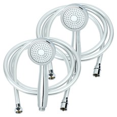 Jb JEIL BATH 防滴水節水蓮蓬頭+PVC淋浴管1.5m組, 2組, 銀色